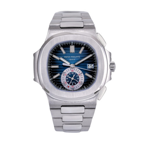 Replika Patek Philippe Nautilus 5980, Stahlblaues Zifferblatt, Vorderansicht