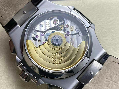 Replica Patek Philippe Nautilus 5980/1A-001 black dial rose gold plated