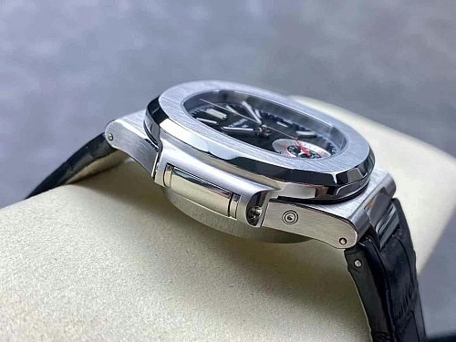 Replica Patek Philippe Nautilus 5980/1A-001 black dial rose gold plated