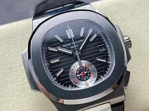 Replica Patek Philippe Nautilus 5980/1A-001 black dial rose gold plated