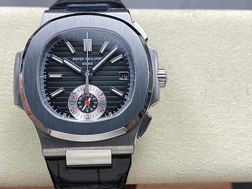 Replica Patek Philippe Nautilus 5980/1A-001 black dial rose gold plated