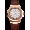 Profil latéral de la Patek Philippe 5980R montrant l'épaisseur du boîtier et la couronne