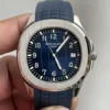Side profile of Patek Philippe 5168G showing case thickness and crown