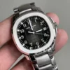 Patek Philippe Aquanaut 5167 angle view showing dial and bezel