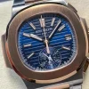 Side profile of Patek Philippe 5980 showing case thickness and crown