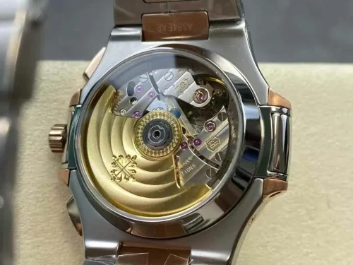 Replica Patek Philippe Nautilus 5980/1AR-001 blue dial steel rose gold