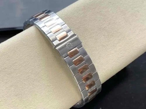 Replica Patek Philippe Nautilus 5980/1AR-001 blue dial steel rose gold