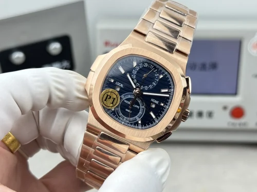Replica Patek Philippe Nautilus 5990/1R-001 blue dial rose gold 40.5mm