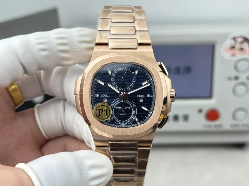 Replica Patek Philippe Nautilus 5990/1R-001 blue dial rose gold 40.5mm