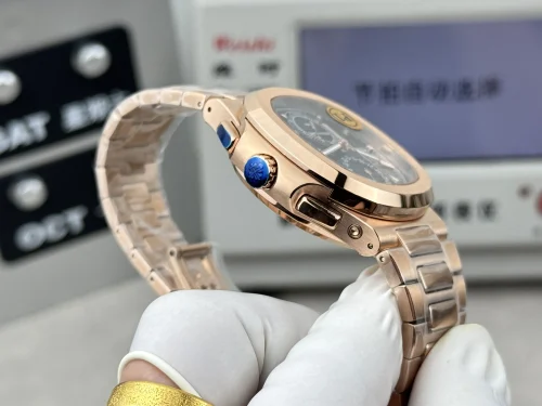 Replica Patek Philippe Nautilus 5990/1R-001 blue dial rose gold 40.5mm