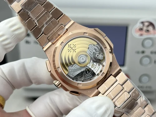 Replica Patek Philippe Nautilus 5990/1R-001 blue dial rose gold 40.5mm