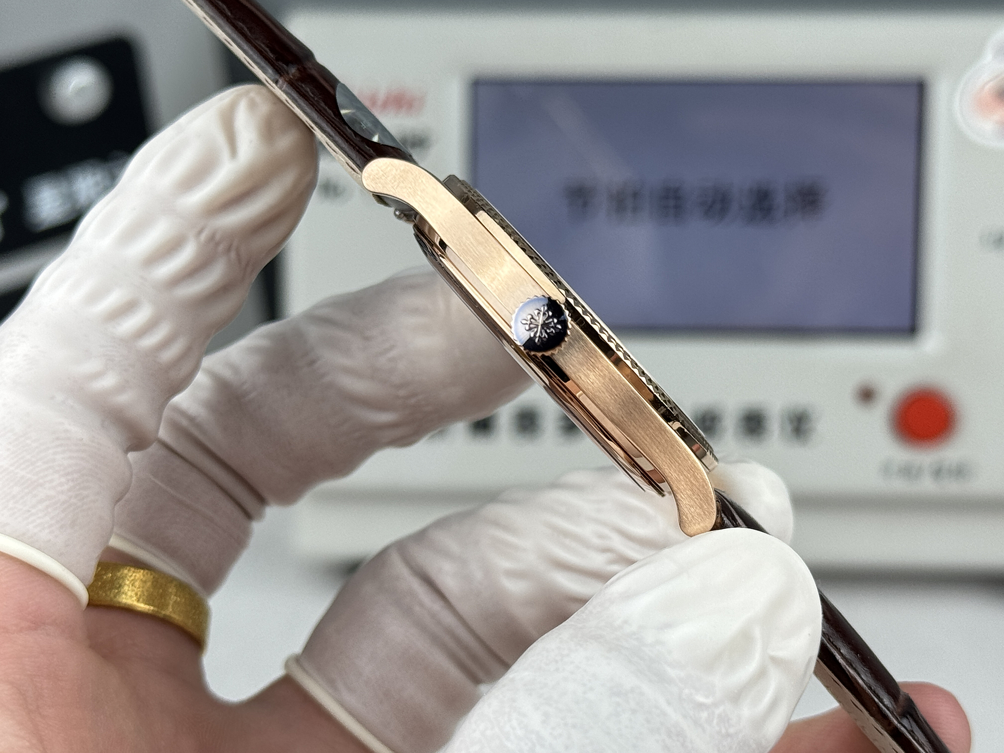 Replica Calatrava 6119R-001 Patek Philippe crown detail