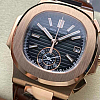 Replica Nautilus 5980R-001 Patek Philippe Flyback chronograph, Date dial closeup