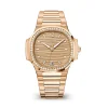 Replica Patek Philippe Nautilus 7118 Rose Gold Brown dial front view