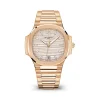 Replica Patek Philippe Nautilus 7118 Rose Gold White dial front view