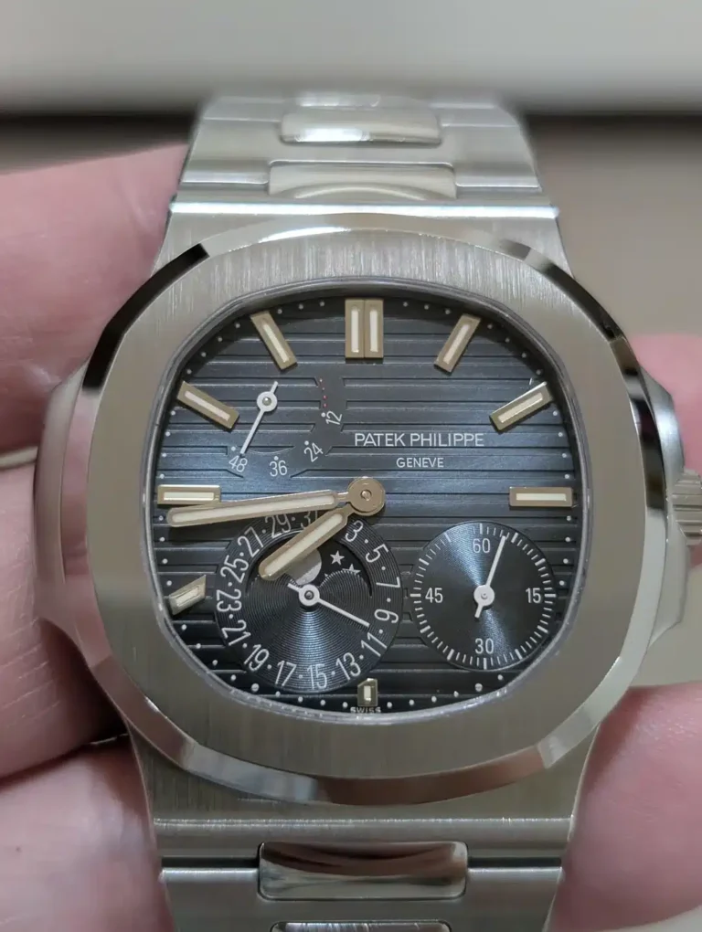 Replica Patek Philippe Nautilus Moon phases</br> <span style="color: #a8927b; font-size: 90%;">40 mm,Stainless steel,5712/1A-001, Dark Blue Dial </span> photo review