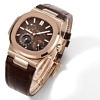 Side profile of Patek Philippe 5712R showing case thickness and crown