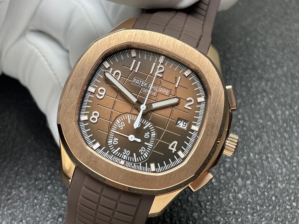 Replica Aquanaut 5968R-001 Patek Philippe Chronograph</br> <span style="color: #a8927b; font-size: 90%;">42.2 mm,Rose gold,Brown Dial</span> - Image 5