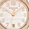 Side profile of Patek Philippe 7300 showing case thickness and crown