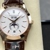 Side profile of Patek Philippe 5396R showing case thickness and crown