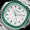 Side profile of Patek Philippe 5711 showing case thickness and crown