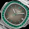 Patek Philippe Nautilus 5711 angle view showing dial and bezel