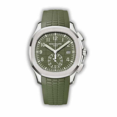 Replica Patek Philippe Aquanaut 5968A-001 Chronograph 42.2mm Steel Green Strap