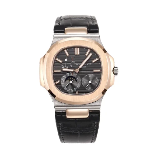 Replica Patek Philippe Nautilus 5712R Rose Gold dial front view