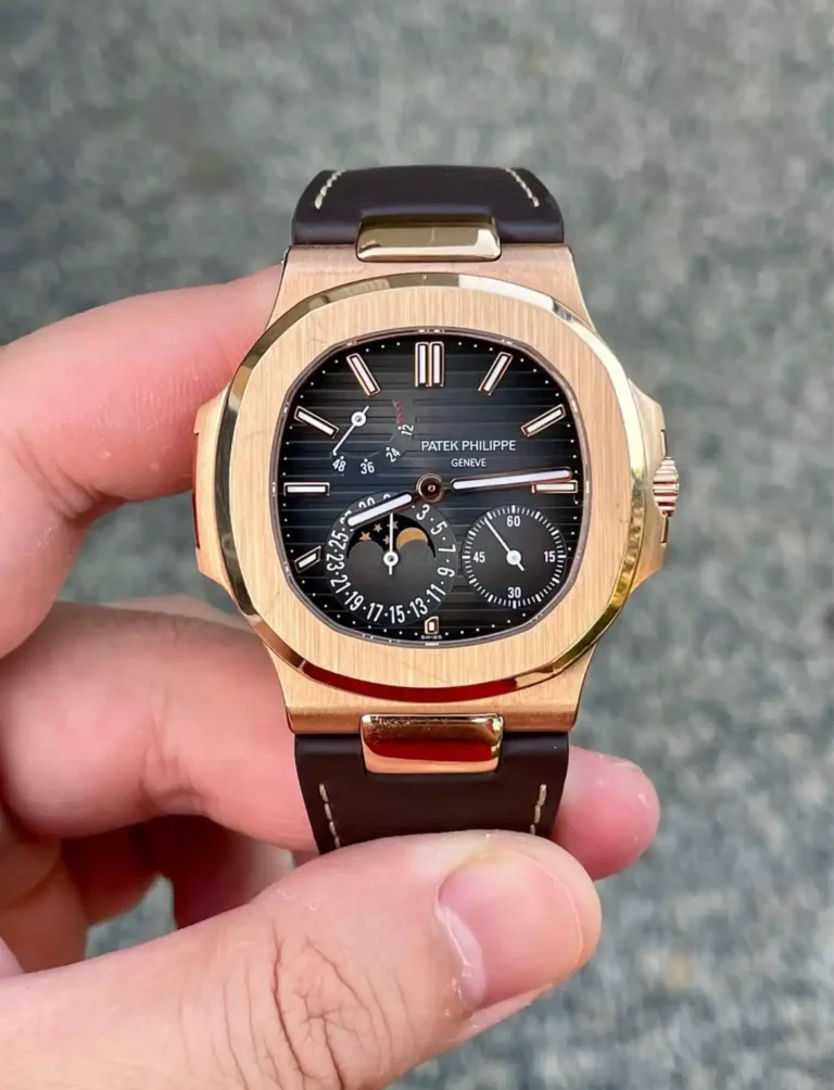 Replica Nautilus 5712R-001 Patek Philippe Moon phases.</br> <span style="color: #a8927b; font-size: 90%;">40 mm,Rose gold & Stainless Steel</span> photo review