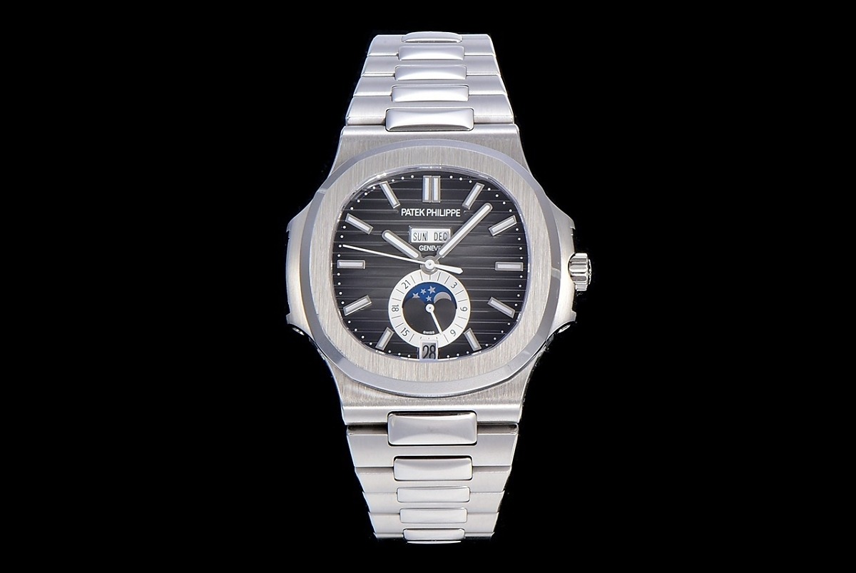 Replica Nautilus 5726/1A-014 Patek Philippe Annual Calendar, Moon phases</br> <span style="color: #a8927b; font-size: 90%;">40.5 mm,Steel,Dark Dial</span> - Image 2