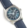Side profile of Patek Philippe 6007G showing case thickness and crown