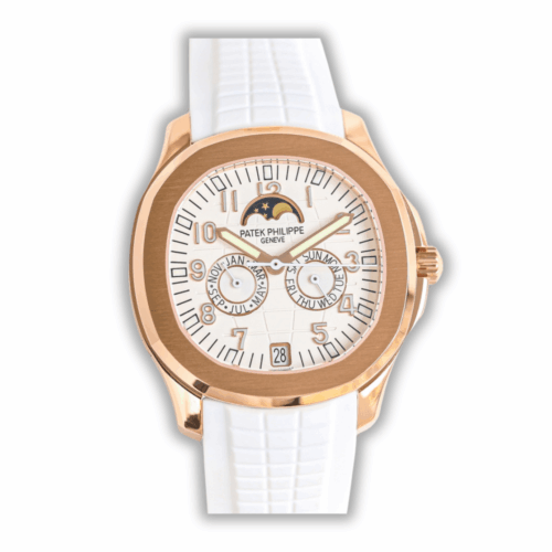Replica Patek Philippe Aquanaut 5261R-001 Rose Gold 39.9mm White Dial Annual Calendar Watch