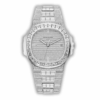 Replica Nautilus 5719/10G Patek Philippe </br> <span style="color: #a8927b; font-size: 90%;">40 mm, White Gold Baguette Diamonds</span>
