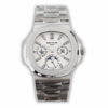 Replica Nautilus 5740/1G-001 Patek Philippe Perpetual Calendar</br> <span style="color: #a8927b; font-size: 90%;">40 mm,White gold, White Dial </span>