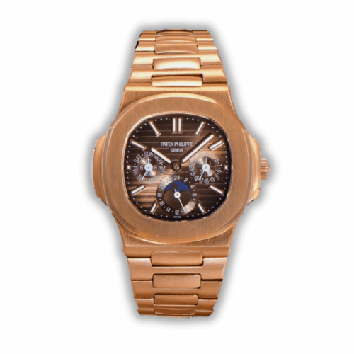 Replica Nautilus 5740/1G-001 Patek Philippe Perpetual Calendar</br> <span style="color: #a8927b; font-size: 90%;">40 mm,Rose gold, Brown Dial </span>