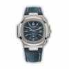 Replica Patek Philippe Nautilus 5980/60G-001 40.5mm white gold flyback chronograph with date and denim dial