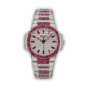 Nautilus 7118/1452G-002 Patek Philippe “Ladies Automatic”</br> <span style="color: #a8927b; font-size: 90%;">35.2 mm,Red Diamonds</span>