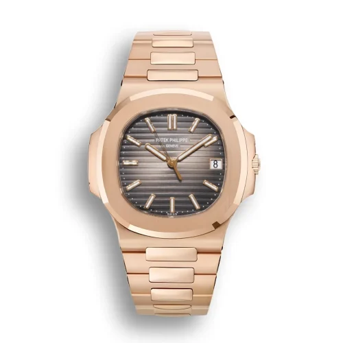 Replica Patek Philippe Nautilus 5711 Rose Gold Grey dial front view