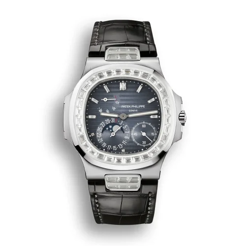 Replica Patek Philippe Nautilus 5712G White Gold Blue dial front view