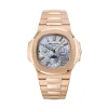 Replica Patek Philippe Nautilus 5740 Rose Gold White dial front view