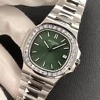 Patek Philippe Nautilus 5711 angle view showing dial and bezel