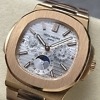 Patek Philippe Nautilus 5740 angle view showing dial and bezel