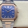 Side profile of Patek Philippe 5821 showing case thickness and crown