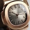 Patek Philippe Nautilus 5711 angle view showing dial and bezel