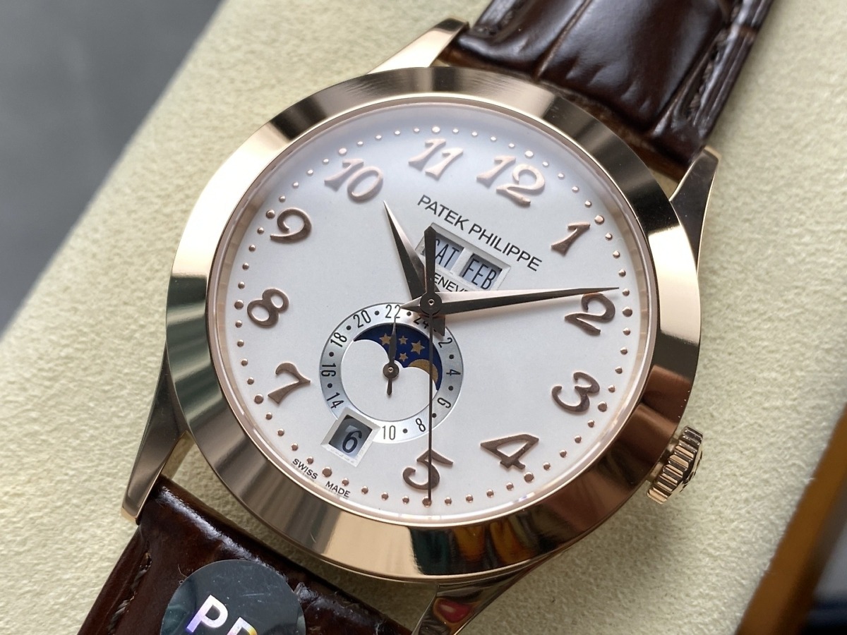 Replica Complications 5396R-012 Patek Philippe ANNUAL CALENDAR, MOON PHASES.</br> <span style="color: #a8927b; font-size: 90%;">38.5 mm,Rose Gold</span> - Image 4