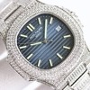 Patek Philippe Nautilus 5711 angle view showing dial and bezel