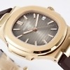 Side profile of Patek Philippe 5711 showing case thickness and crown