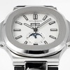 Side profile of Patek Philippe 5726 showing case thickness and crown