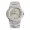 Replica Nautilus 5711-1300A-001 Patek Philippe </br> <span style="color: #a8927b; font-size: 90%;">40 mm, White Dial, Iced Out</span>