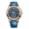 Replica Patek Philippe 5905R-001 Annual Calendar Chronograph 42mm Rose Gold with Blue Dial